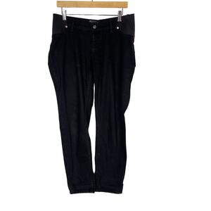 ASOS Design Maternity US 6 Black Relaxed Mom Jeans Elasticated Side Waistband